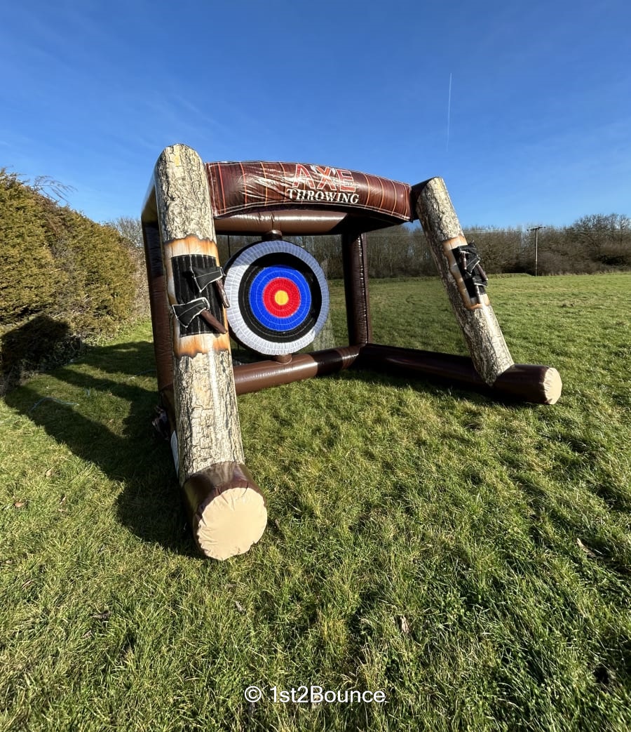 Axe Throwing Challenge Game Best Bouncy Castle Hire service in
