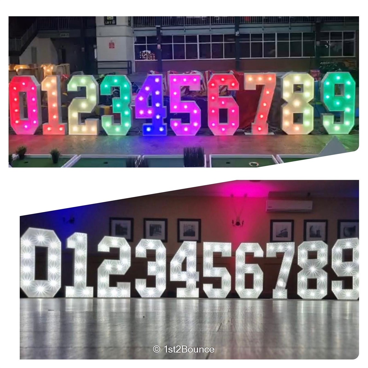 Light-Up LED Double Custom Number Hire - Bouncy Castle Hire in ...