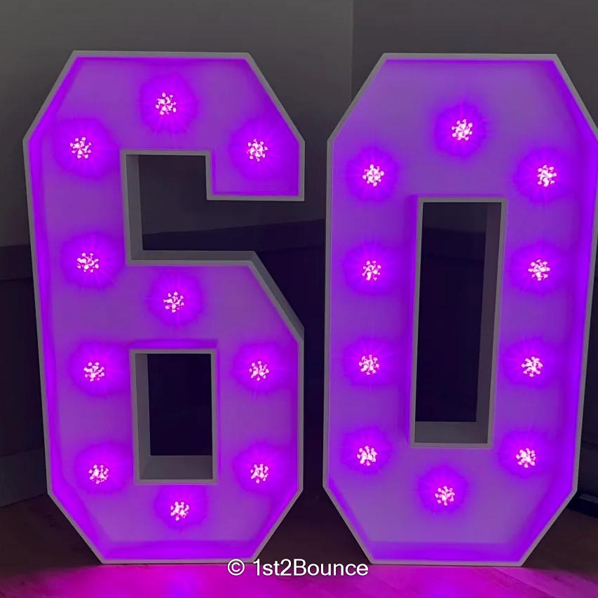 LED Light up number hire Chelmsford Essex